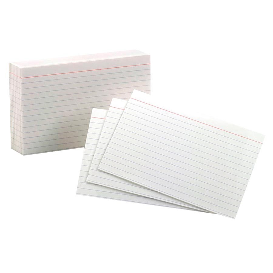 FICHE LIGNEE 4" X 6" BLANCHE (100) - CLASSEMENT & RANGEMENT - OXFORD