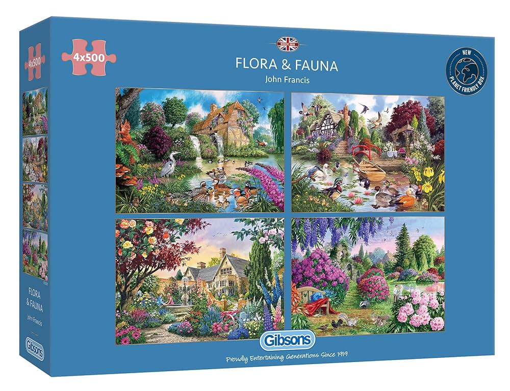 Gibsons - Flora & Fauna, 4 x 500 pieces - 999 PIECES ET MOINS - GIBSONS