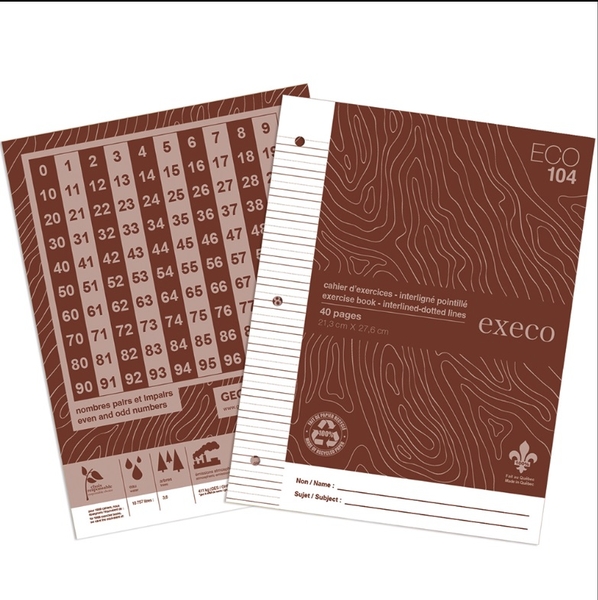 CAHIER INTERLIGNE POINTILLE 40 PAGES - SCOLAIRE - MICROSOFT