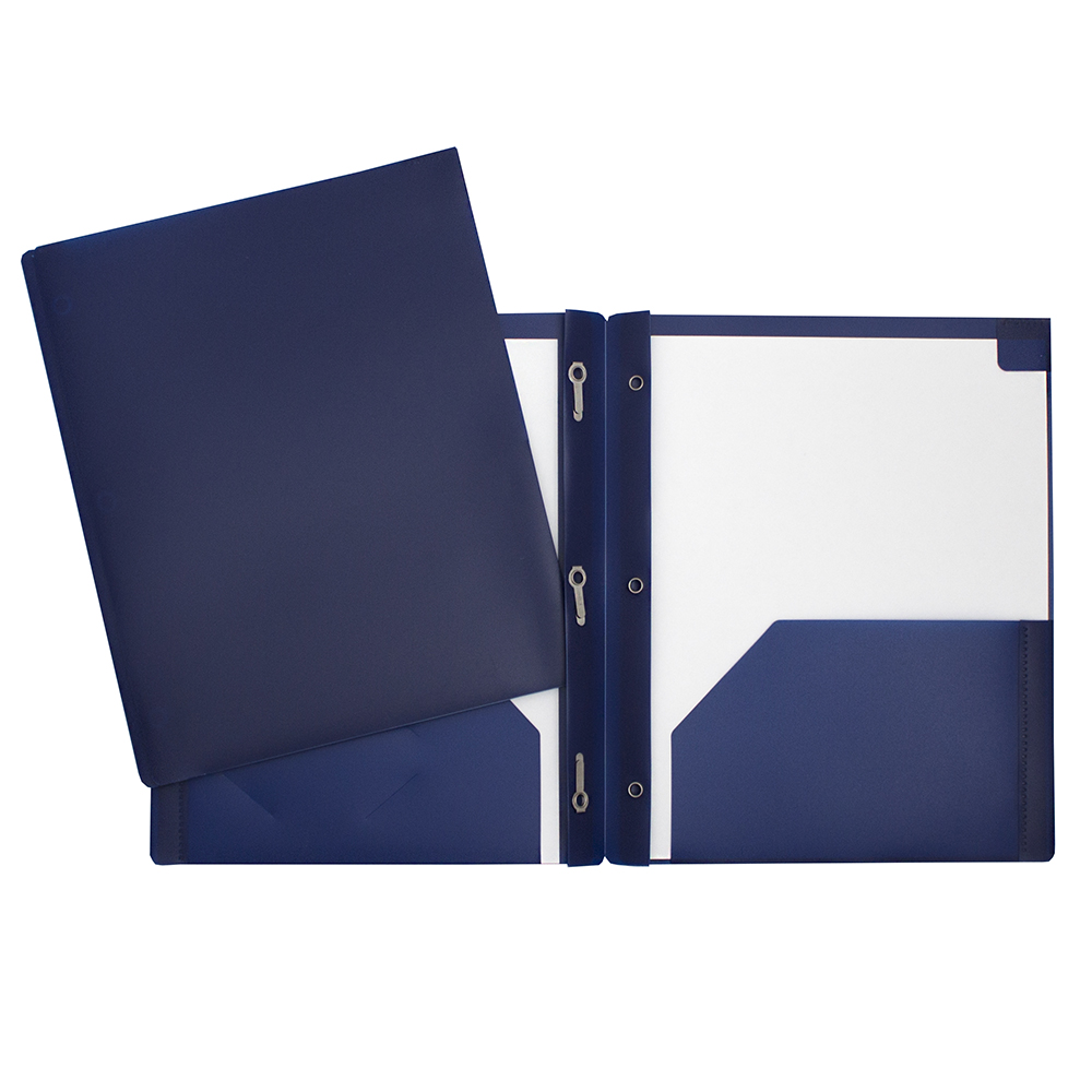 DUO-TANG A POCH. PLASTIQUE BLEU - RELIURES & PRESENTATION - GEOCAN