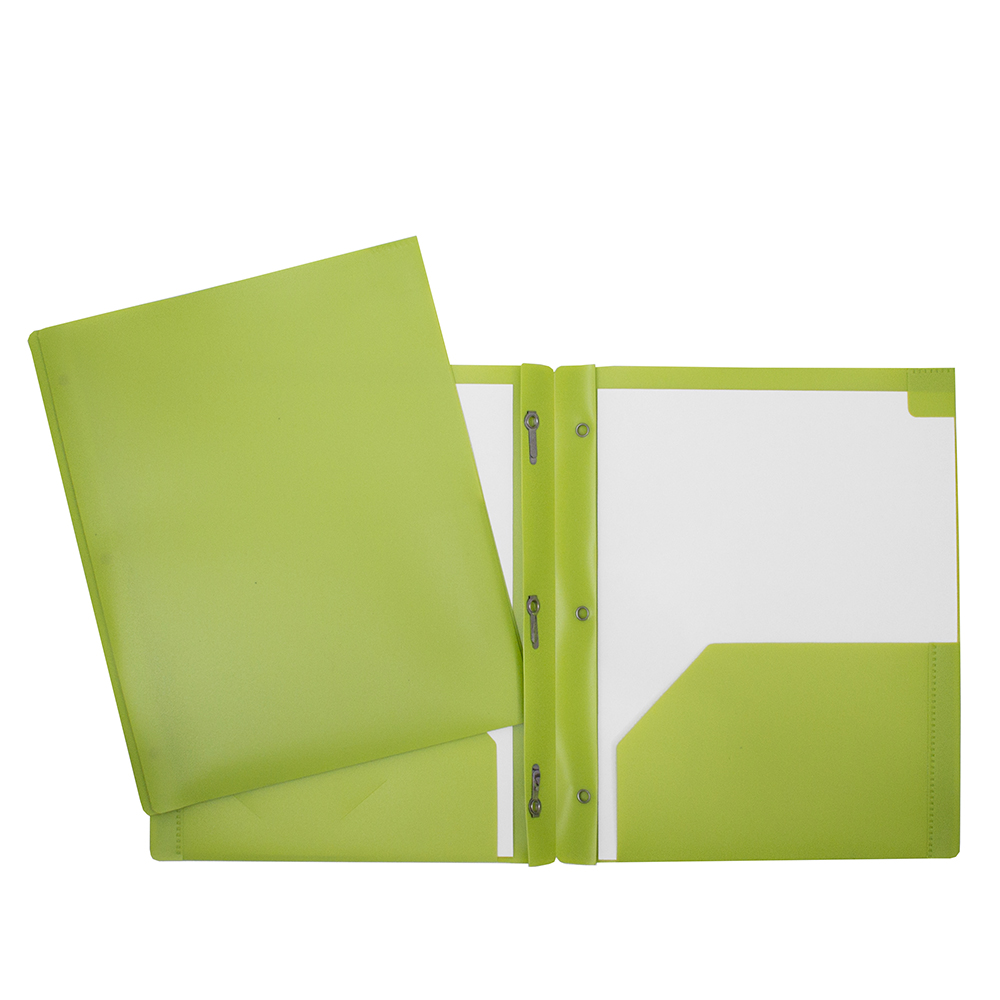 DUO-TANG A POCH. PLASTIQUE VERT PALE - CLASSEMENT & RANGEMENT - MICROSOFT