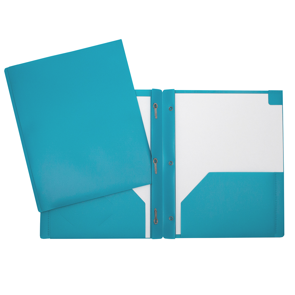 DUO TANG A POCH. PLASTIQUE TURQUOISE - 22 - MICROSOFT