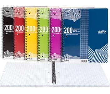 CAHIER SPIRALE 200P. QUADRILLE - PAPETERIE - MICROSOFT