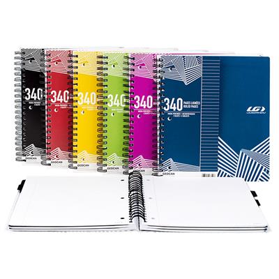 CAHIER SPIRALE 340P. COUV. PLASTIQUE - SCOLAIRE - GEOCAN