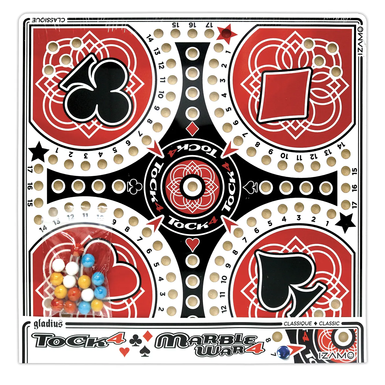 Tock classique 4 joueurs 15po - JEUX DE SOCIÉTÉ ET FAMILLE - GLADIUS