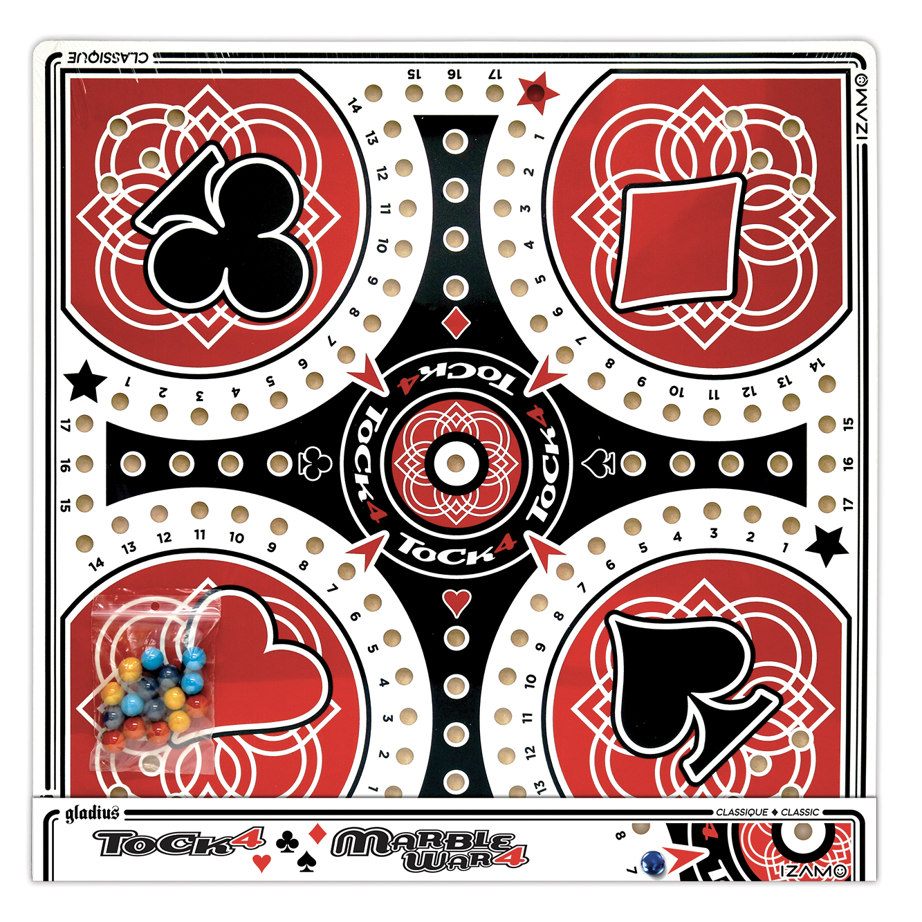 Tock classique 4 joueurs 20po - JEUX DE SOCIÉTÉ ET FAMILLE - GLADIUS