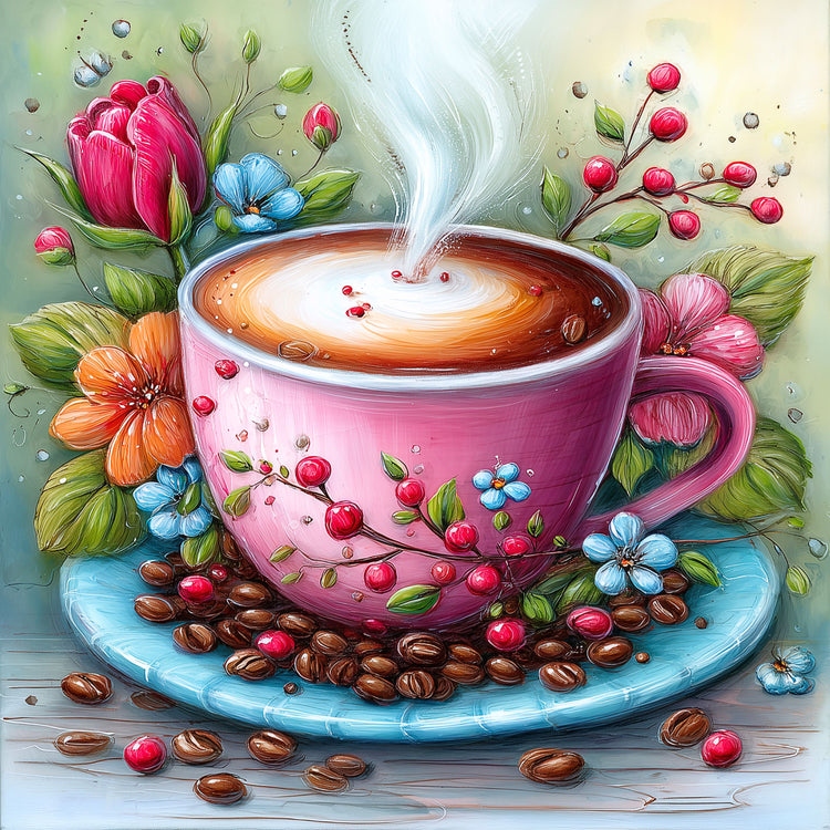Cafe au Lait 30 x 30 Broderie de Diaman - PROJET DE BRICOLAGE - JACAROU