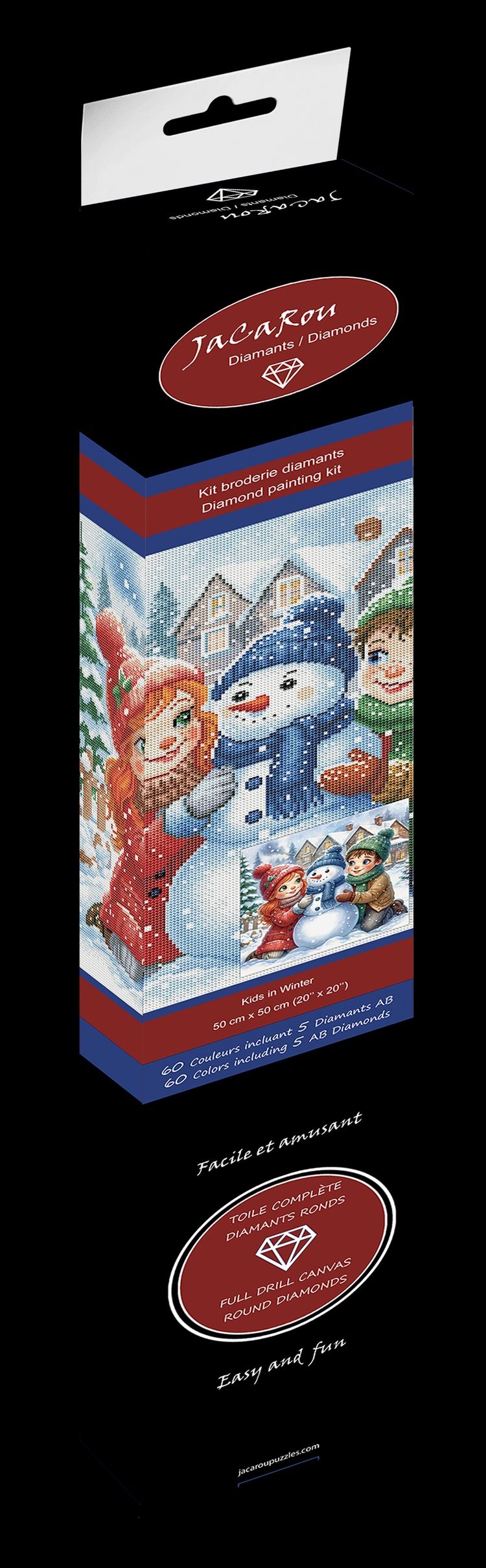 Broderie Diamant - Kids in Winter - PROJET DE BRICOLAGE - JACAROU