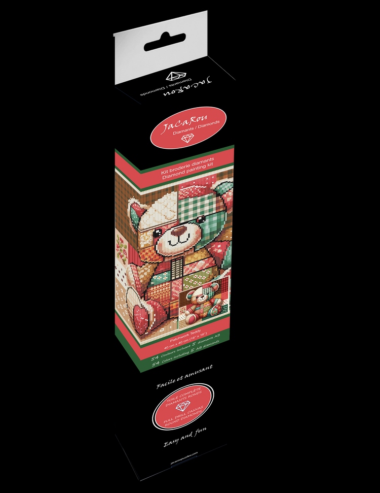 Broderie Diamant - Patchwork Teddy - PROJET DE BRICOLAGE - JACAROU