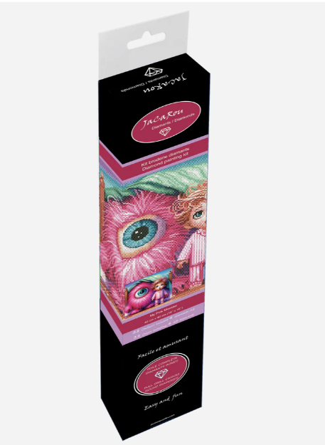 Pink monster 40 X 40 Broderie diamant - PROJET DE BRICOLAGE - JACAROU