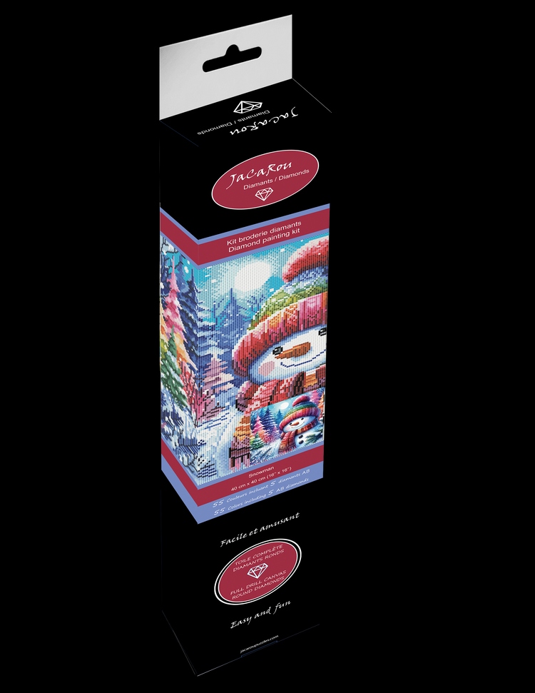 Broderie Diamant - Snowman - PROJET DE BRICOLAGE - JACAROU