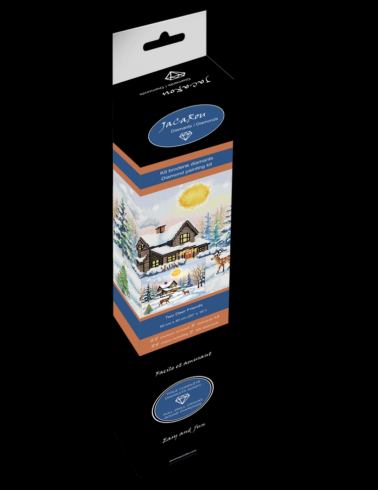 Broderie Diamant - Two Deer Friends - PROJET DE BRICOLAGE - JACAROU