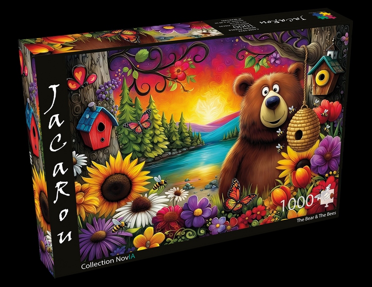 Jacarou - The bear & the bees, 1000 - 1000 PIÈCES - JACAROU