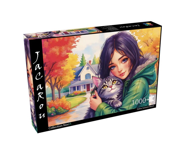 Jacarou - Feline Autumn bond, 1000 pces - 1000 PIÈCES - JACAROU
