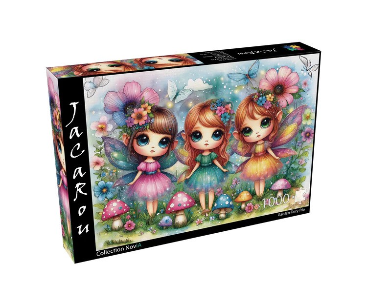 Jacarou - Garden fairy Trio, 1000 pieces - 1000 PIÈCES - JACAROU