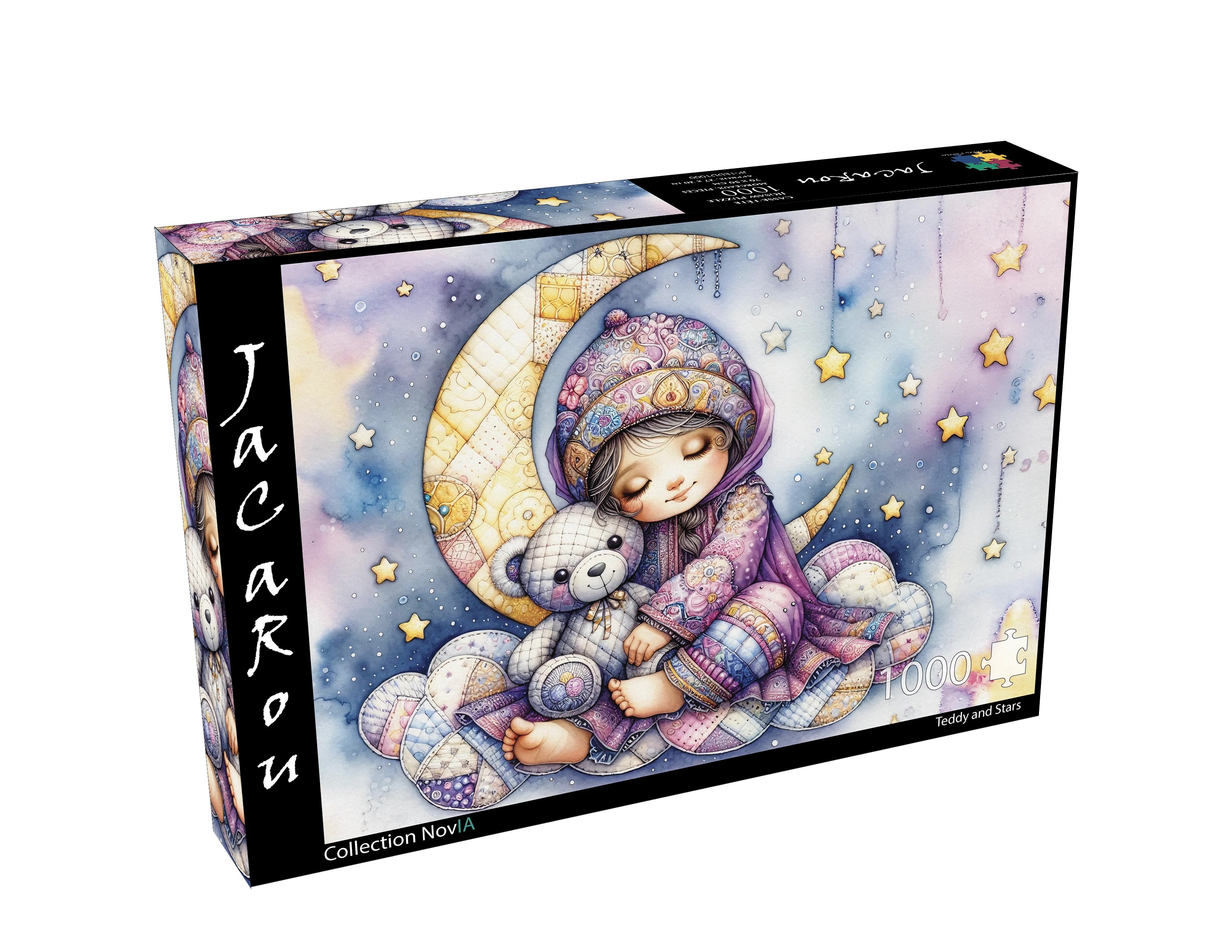 Jacarou - Teddy and stars, 1000 pces - 1000 PIÈCES - JACAROU
