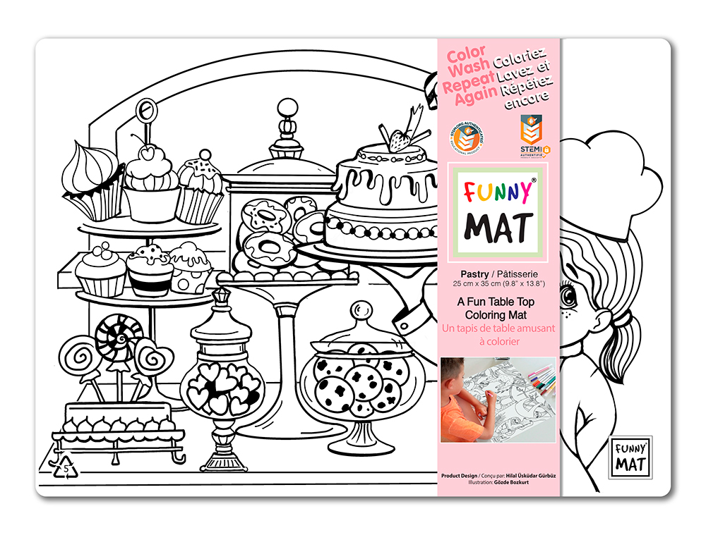 TAPIS A COLORIER - PATISSERIE - DESSIN & COLORIAGE - FUNNYMAT