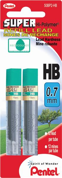 MINES 0.7 MM HB - INSTRUMENTS D'ECRITURE - PENTEL