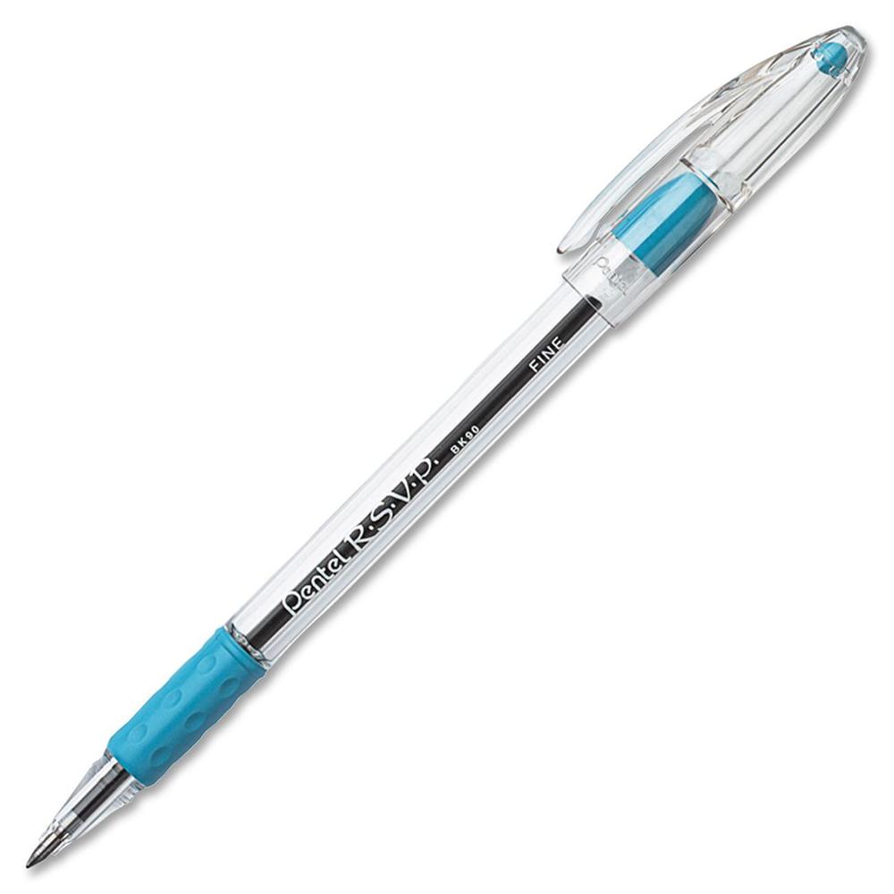 STYLO A BILLE R.S.V.P. BLEU CIEL - INSTRUMENTS D'ECRITURE - PENTEL