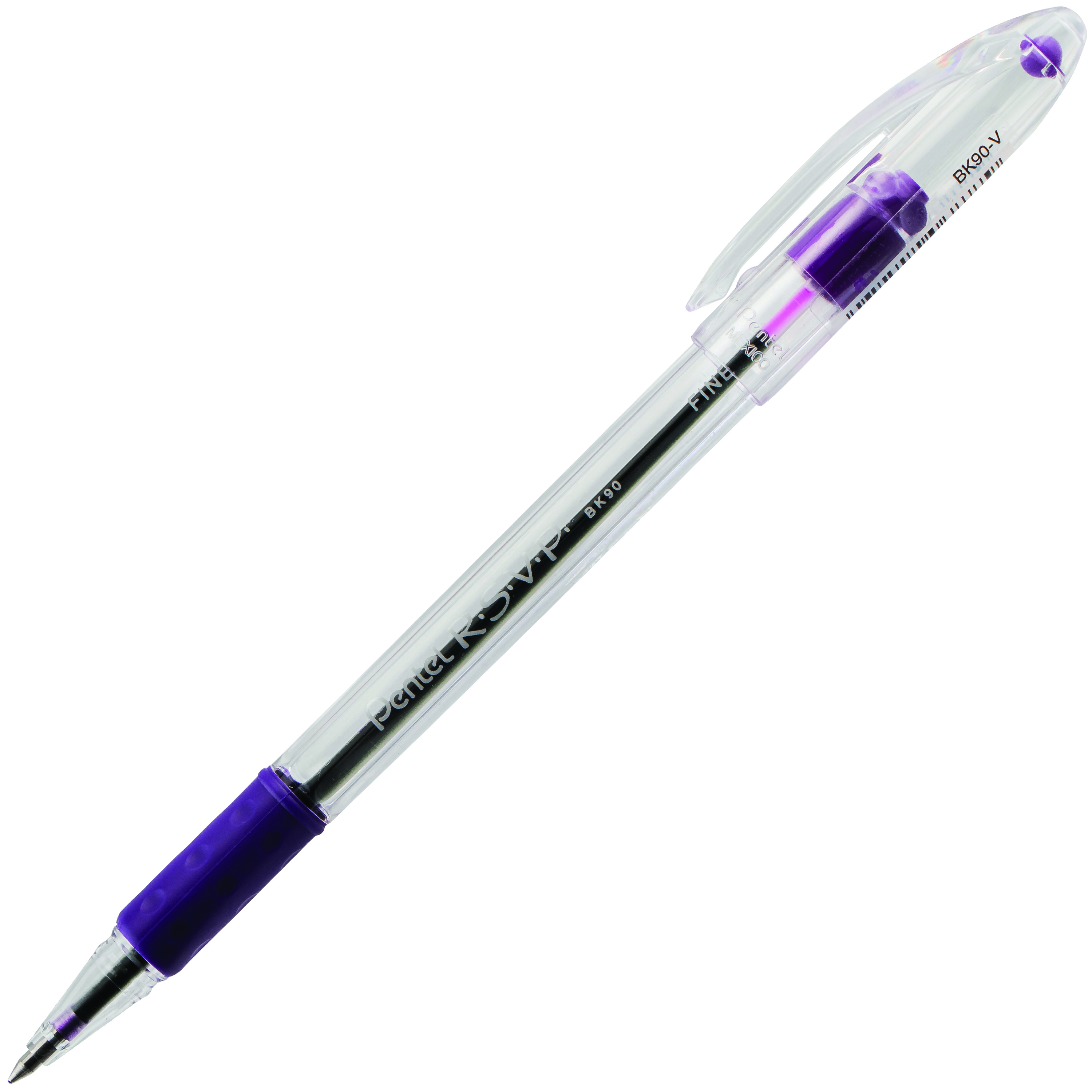 STYLO A BILLE R.S.V.P. MAUVE - INSTRUMENTS D'ECRITURE - PENTEL