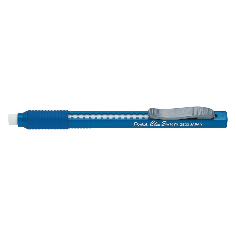 EFFACE CRAYON " CLIC ERASER " BLEU - INSTRUMENTS D'ECRITURE - PENTEL