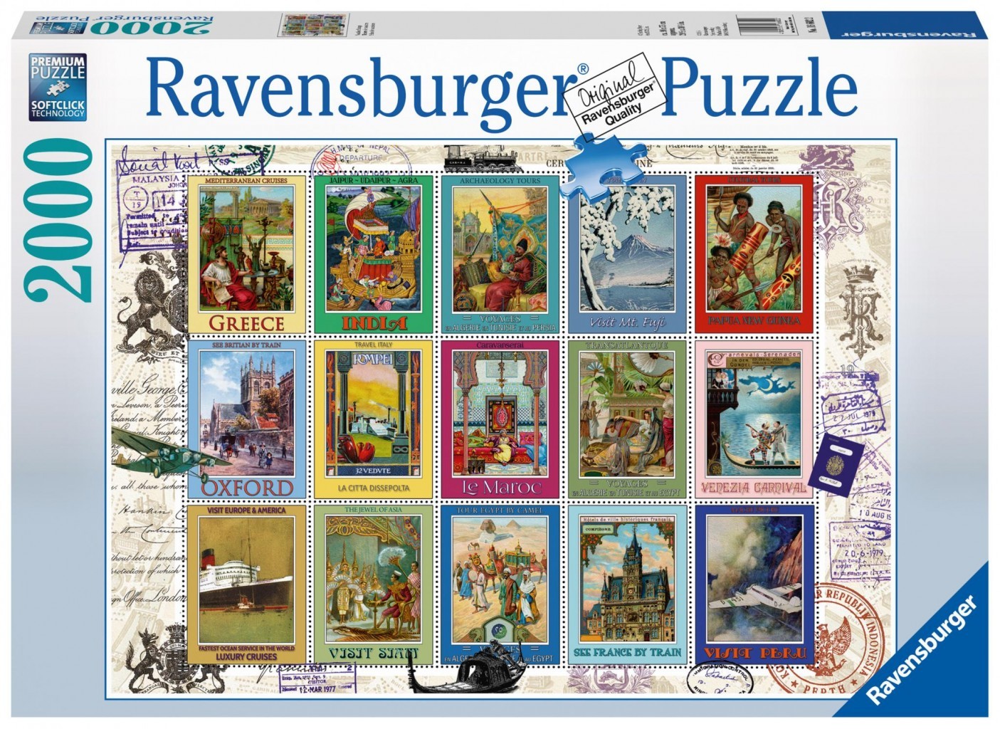 CASSE-TÊTE 2000 TIMBRES DE VACANCES - CASSE-TETE ADULTE - RAVENSBURGER