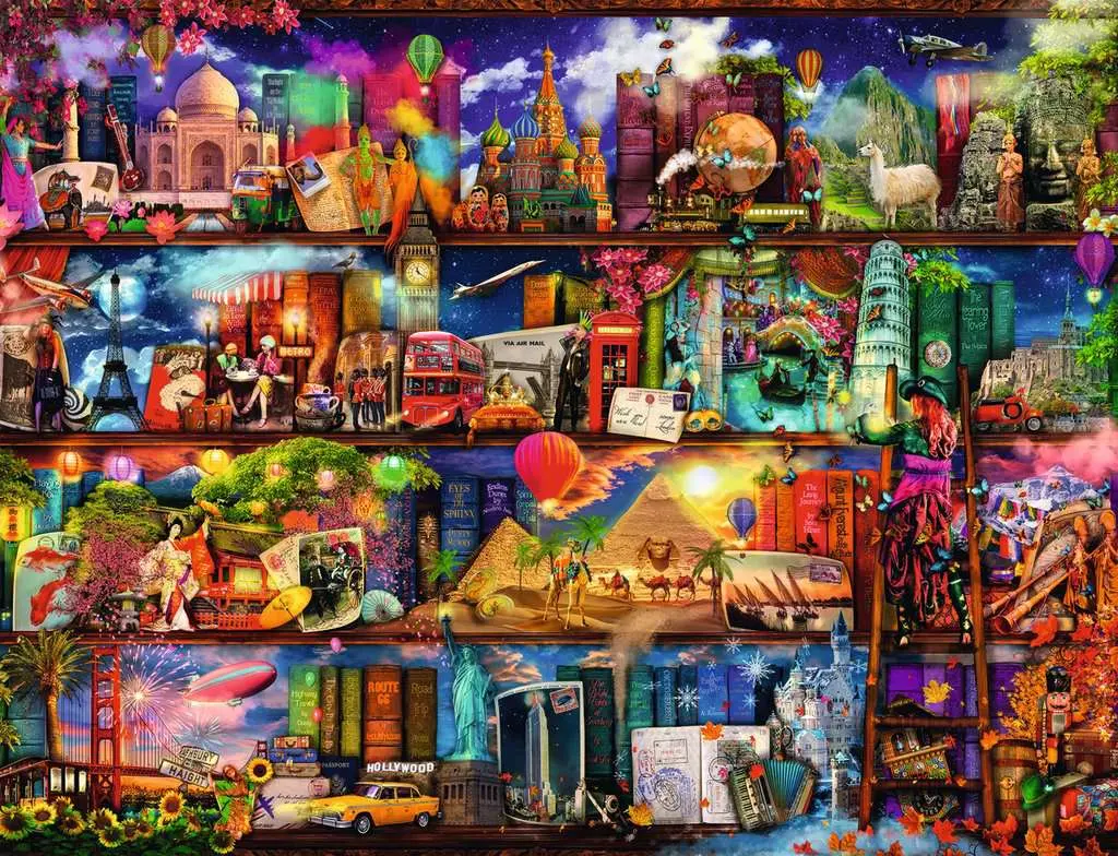 CASSE-TÊTE 2000 LE MONDE DES LIVRES - CASSE-TETE ADULTE - RAVENSBURGER