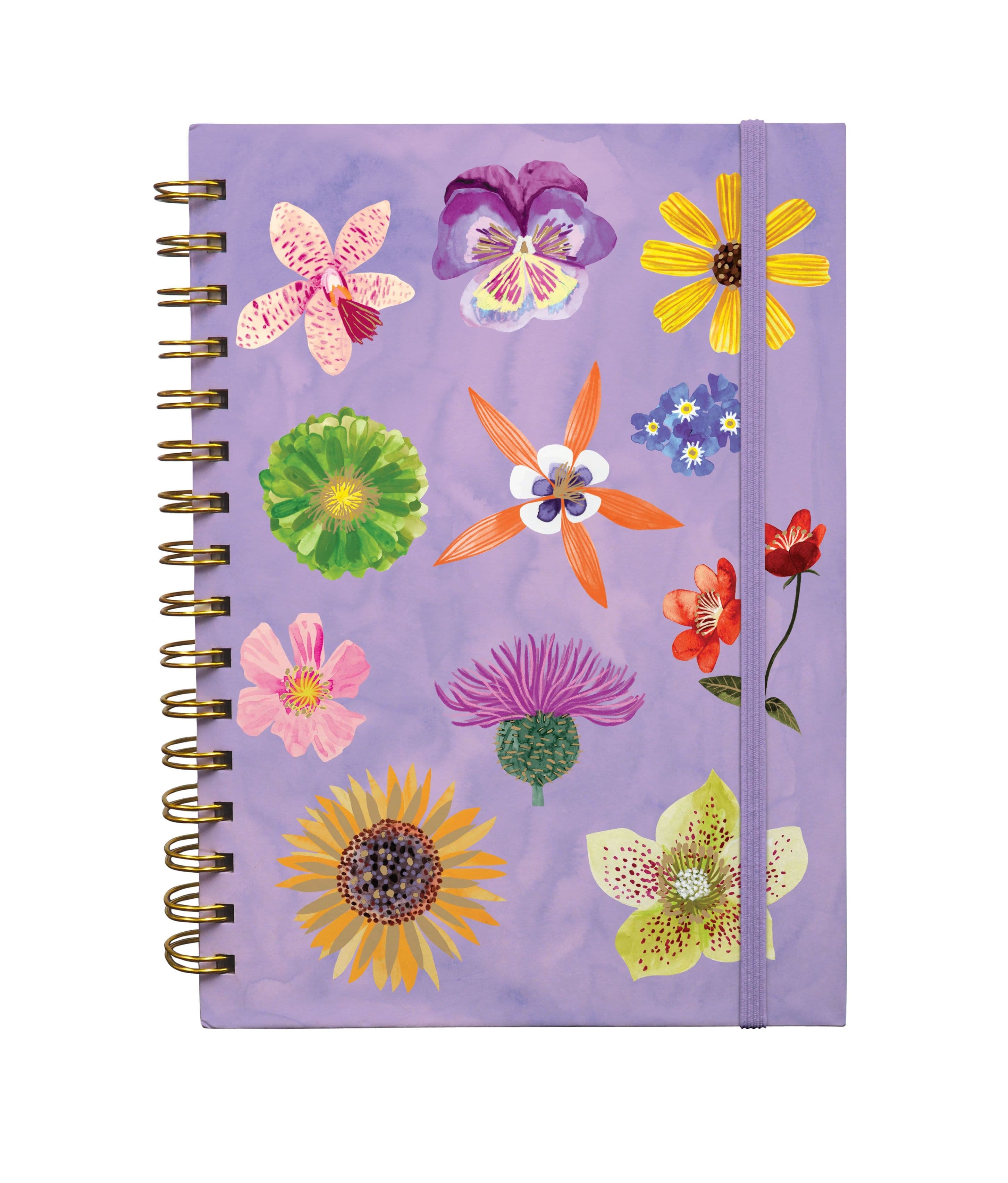 Journal spirale rigide A5 120p. fleurs - PAPETERIE SOCIAL - ROGER LA BORDE