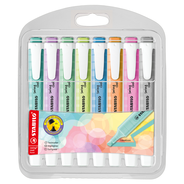 STABILO- SURLIGNEUR SWING COOL ETUI 8PCS - INSTRUMENTS D'ECRITURE - STABILO