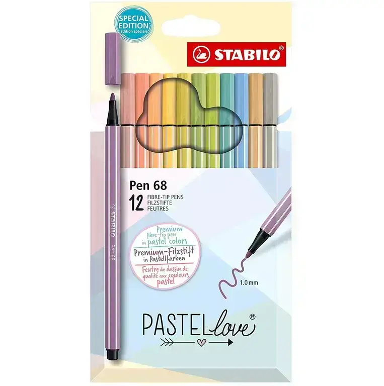 STABILO - PEN 68 ETUI 12 PASTEL - INSTRUMENTS D'ECRITURE - STABILO