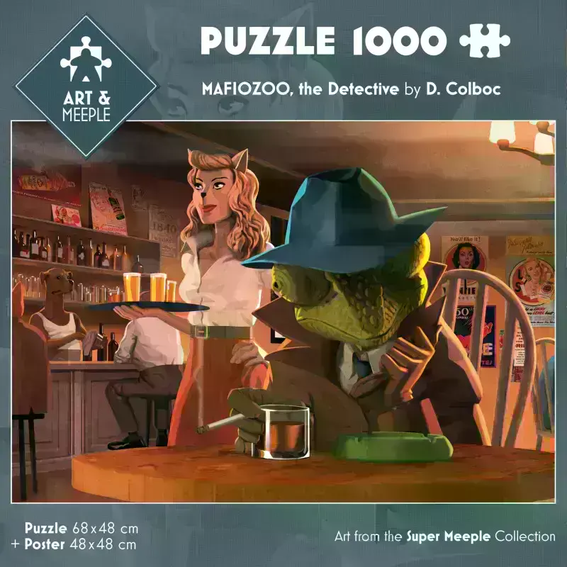 ART & MEEPLE 1000, MAFIOZOO DETECTIVE - 1000 PIÈCES - ART AND MEEPLE