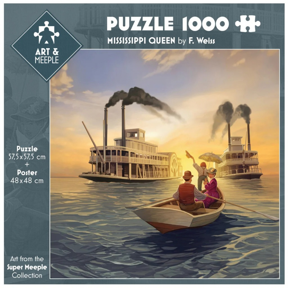 ART & MEEPLE 1000, MISSIPPI QUEEN - 1000 PIÈCES - ART AND MEEPLE