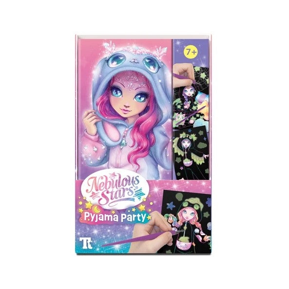 Pages a gratter a emporter- Party Pyjama - DESSIN & COLORIAGE - Nebulous Stars