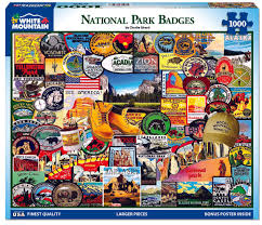 White mountain - National park badges, - 1000 PIÈCES - WHITE MOUNTAIN