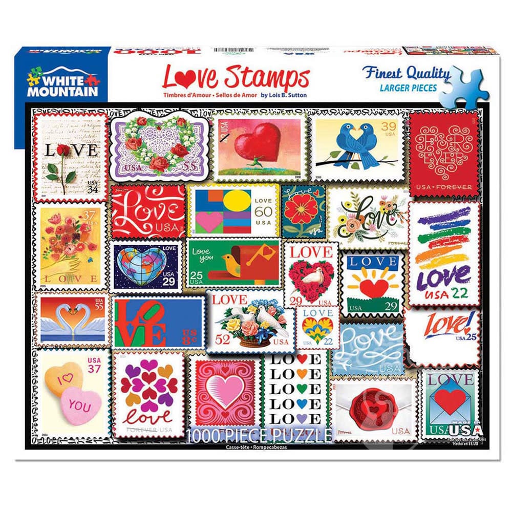 WHITE MOUNTAIN - LOVE STAMPS 1000 - 1000 PIÈCES - WHITE MOUNTAIN