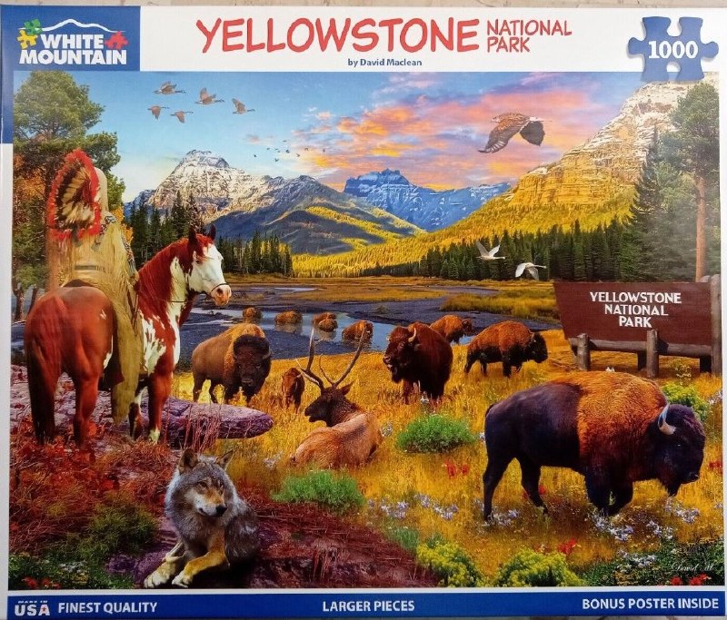 WHITE MOUNTAIN- YELLOWSTONE - 1000 PIÈCES - WHITE MOUNTAIN