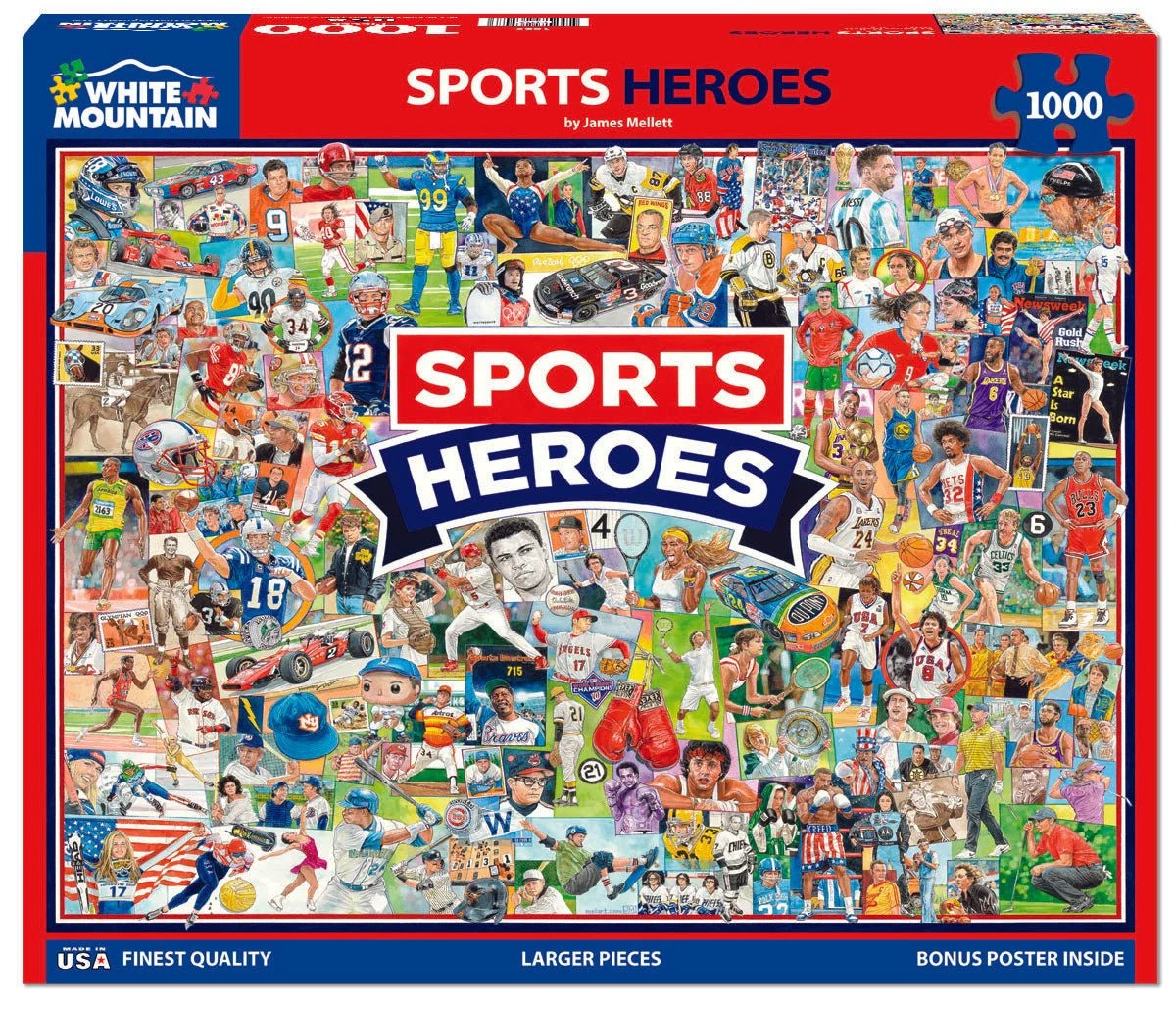 White Mountain - Sports Heroes ,1000 - 1000 PIÈCES - WHITE MOUNTAIN