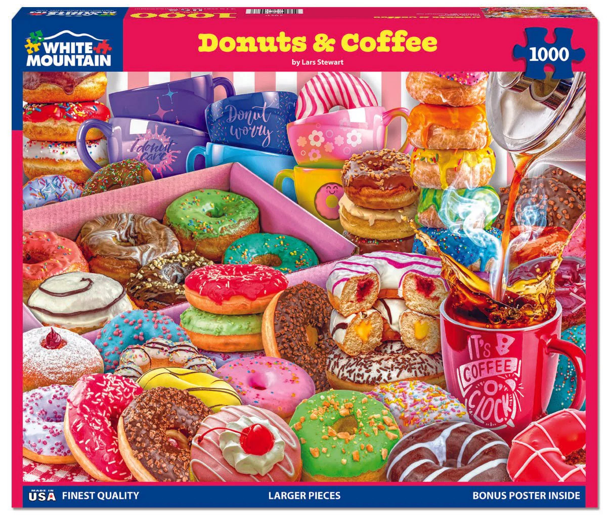 White Mountain - Donuts & Coffee, 1000 - 1000 PIÈCES - WHITE MOUNTAIN