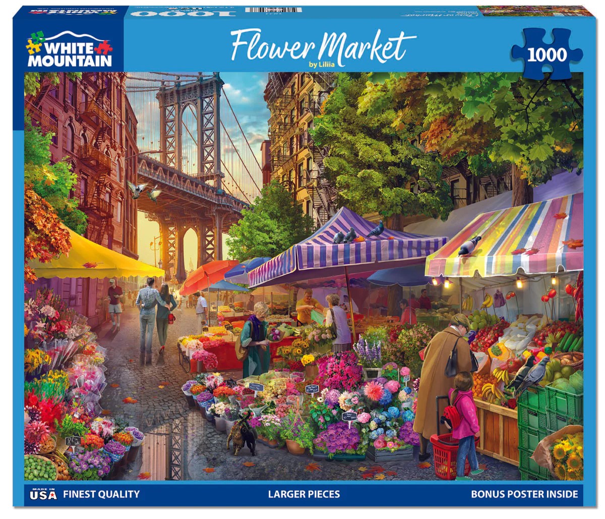 White Mountain - Flower Market, 1000 - 1000 PIÈCES - WHITE MOUNTAIN