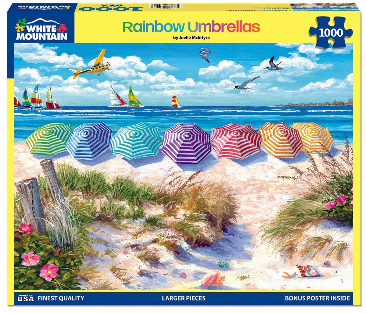 White Mountain -Rainbow Umbrellas 1000 - 1000 PIÈCES - WHITE MOUNTAIN