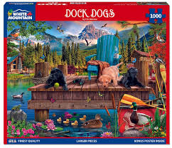 White Mountain - Chiens sur le quai,1000 - 1000 PIÈCES - WHITE MOUNTAIN